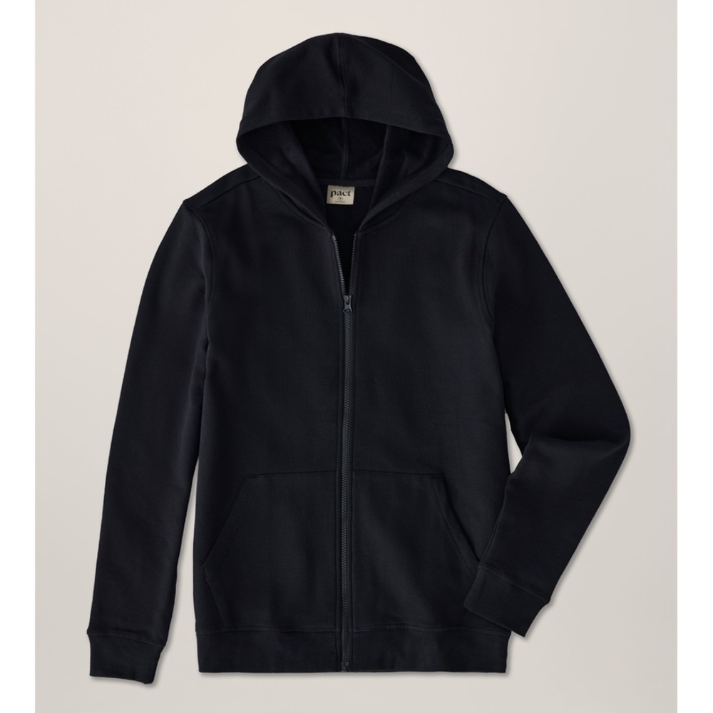 PACT organic cotton zip jacket with hood